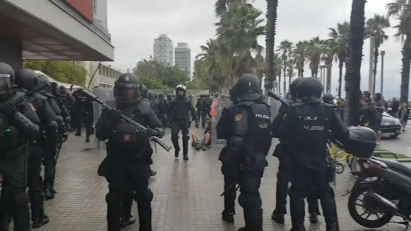 Зіткнення з поліцією в Барселоні 