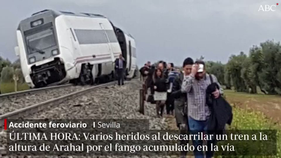 21 injured in the derailment of a train Malaga-Seville in Arahal
