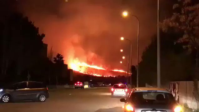 Declared a forest fire in Pollença (Mallorca). The northern part of the island is at risk from strong winds
