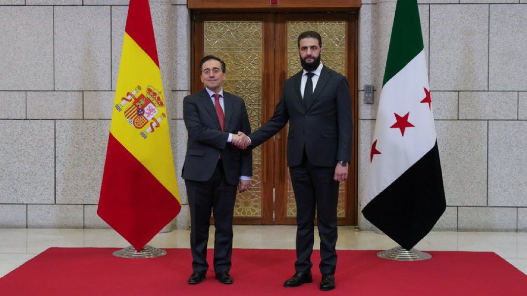 Ahmed Al-Shara'a empfängt heute in Damaskus die spanische Delegation unter der Leitung des Ministers für auswärtige Angelegenheiten und Zusammenarbeit José Manuel Albares Bueno