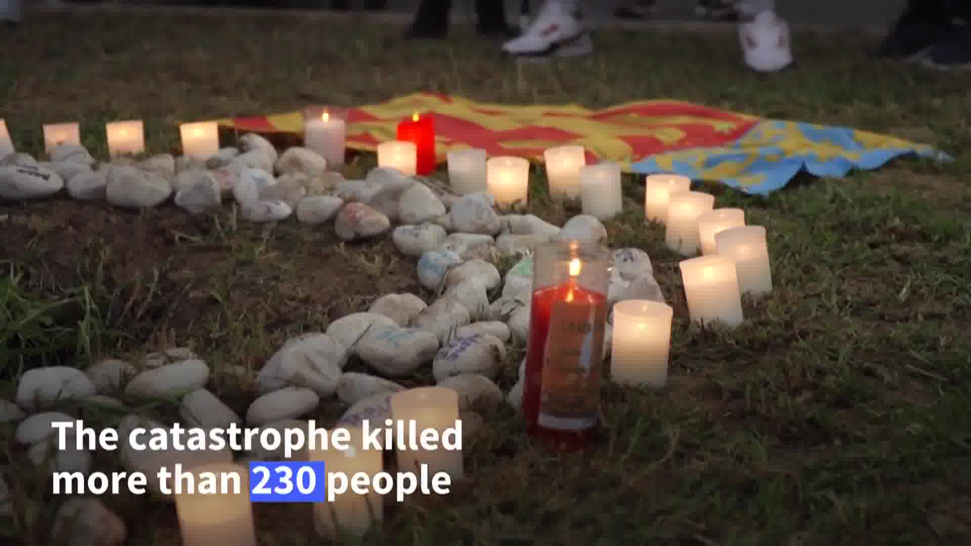 VIDEO: In Spain's Valencia region, protesters gather for a vigil to honour the more than 230 people who died in last year's floods on the first anniversary of the country's deadliest natural disaster in a generation