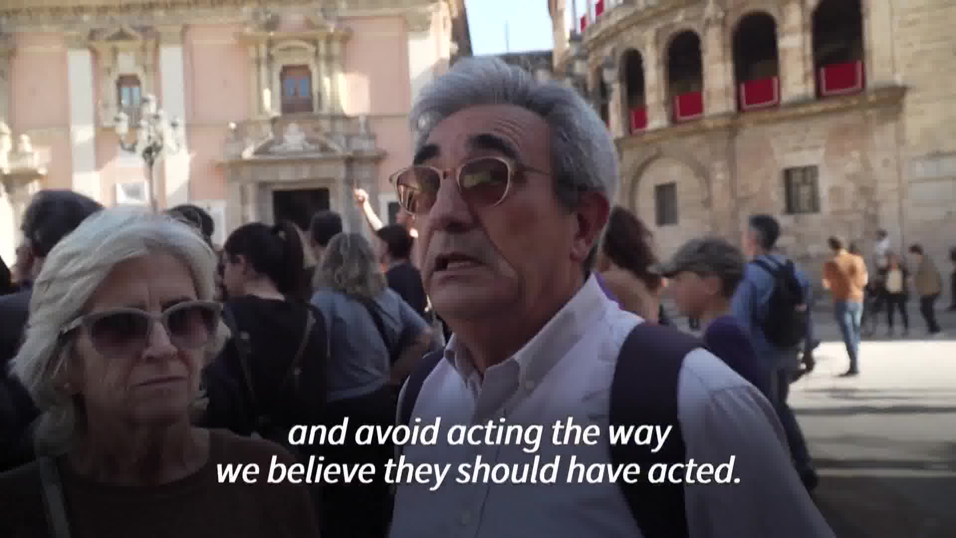 VIDEO: In Spain's Valencia region, protesters gather for a vigil to honour the more than 230 people who died in last year's floods on the first anniversary of the country's deadliest natural disaster in a generation